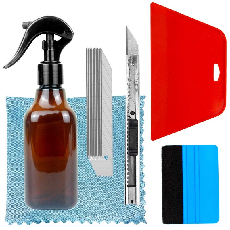 CARTINTS Window Film Installation Kit Window Tint Kit Car Vinyl Wrap Tool Kit with 200ML Spray Bottle, Cleaning Cloth - Image 1